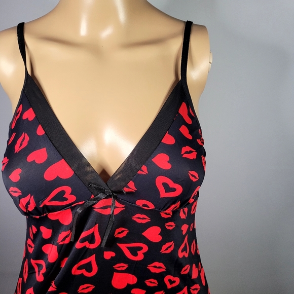 Red lingerie Babydoll set - Picture 4 of 4